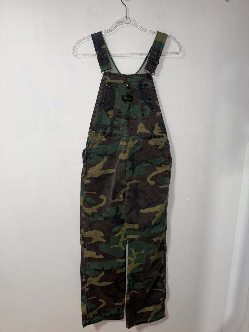 Vintage Liberty Woodland Camo Overalls Hunting Bib Pants